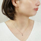 10K Blue Topaz Dew Drop Swinging Necklace (Yellow Gold) - Model Image