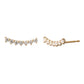 18K/10K Moissanite Meteor Lace Earrings (Yellow Gold) - Product Image