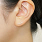 18K/10K Moissanite Meteor Lace Earrings (Yellow Gold) - Model Image