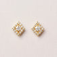 18K/10K Moissanite Square Earrings (Yellow Gold) - Product Image
