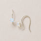 [Palette] 14K/10K Glass Opal Base Earrings (White Gold) - Product Image