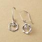 10K Circle Wire Earrings (White Gold) - Product Image