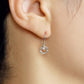 10K Circle Wire Earrings (White Gold) - Model Image