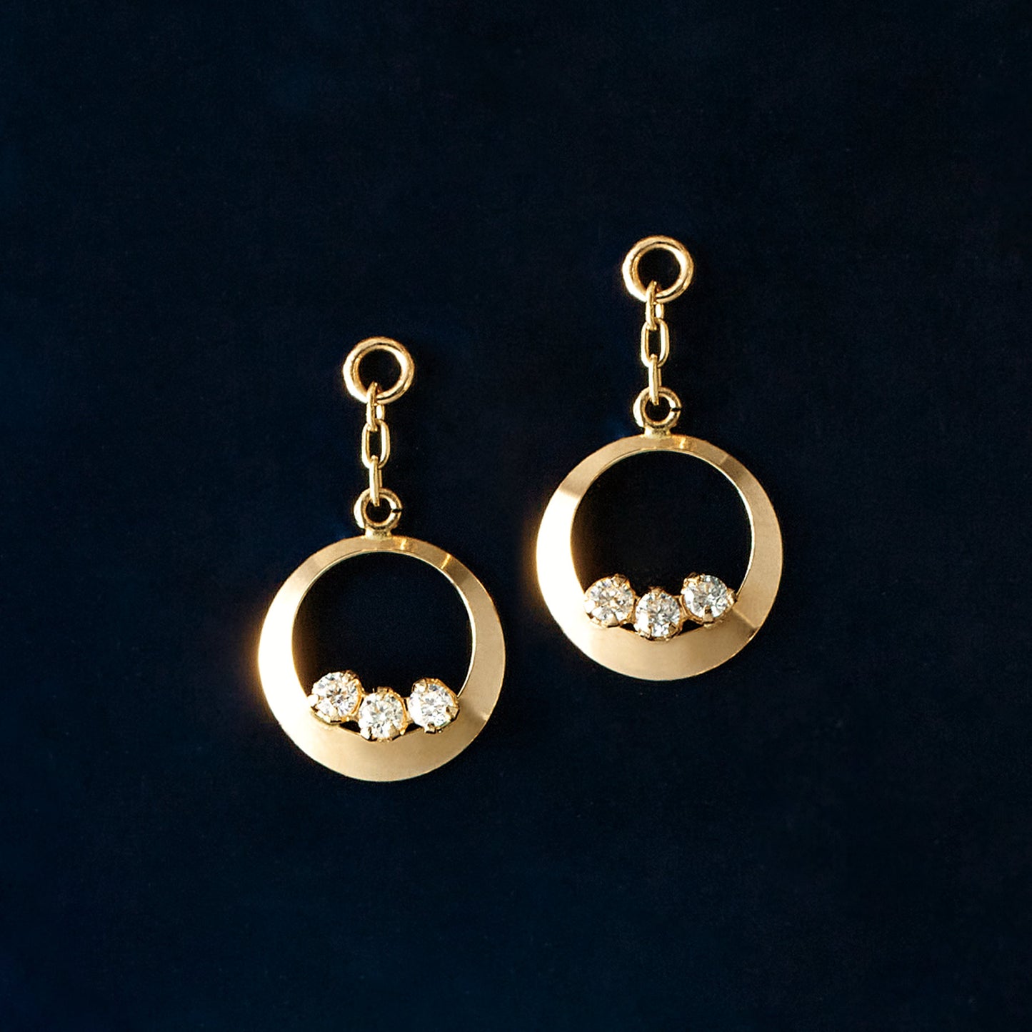 [Palette] 10K Moissanite Charms [Star Stream] (Yellow Gold) - Product Image