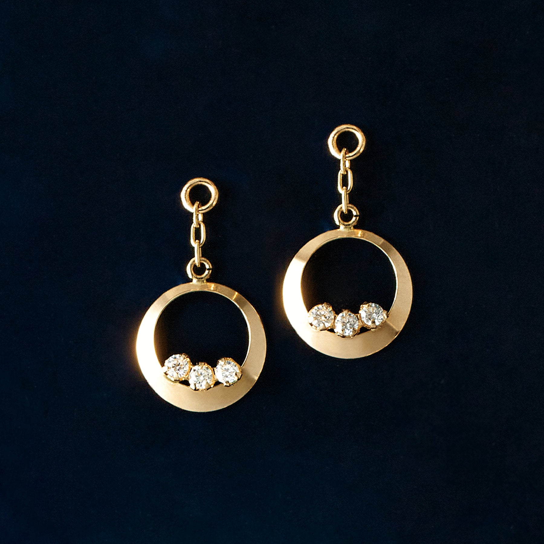 [Palette] 10K Moissanite Charms [Star Stream] (Yellow Gold) - Product Image