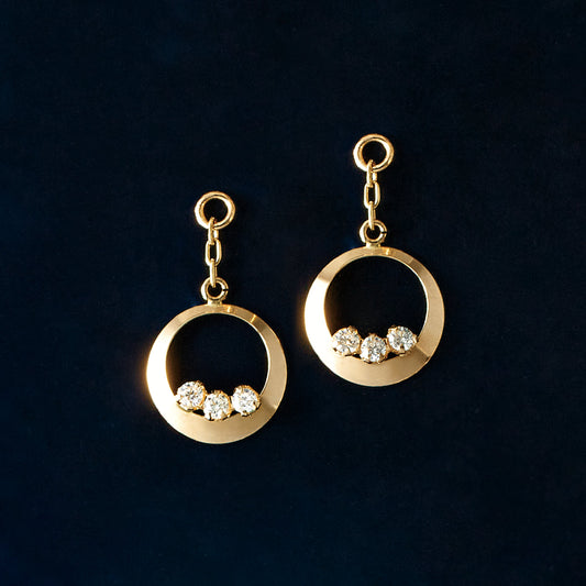[Palette] 10K Moissanite Charms [Star Stream] (Yellow Gold) - Product Image