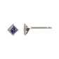 [Second Earrings] Platinum Iolite Square Cut Earrings - Product Image