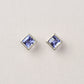 [Second Earrings] Platinum Iolite Square Cut Earrings - Product Image