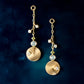 [Palette] 10K Moissanite Charms [Moon & Earth] (Yellow Gold) - Product Image