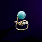 10K Planet Moissanite Ear Cuff (Yellow Gold) - Product Image