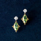 18K/10K Peridot and Moissanite Earrings [Nebula] (Yellow Gold) - Product Image