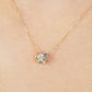 10K Moissanite Necklace [Twinkle Star] (Yellow Gold) - Model Image