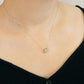 10K Moissanite Necklace [Twinkle Star] (Yellow Gold) - Model Image