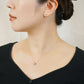 10K Moissanite Necklace [Twinkle Star] (Yellow Gold) - Model Image