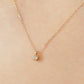 [Web Exclusive] 18K Diamond Solitaire Necklace (Rose Gold) - Model Image