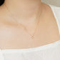 [Web Exclusive] 18K Diamond Solitaire Necklace (Rose Gold) - Model Image