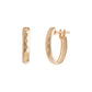 [WEB Exclusive] 18K/10K Rhombus Cut Hoop Earrings (Rose Gold) - Product Image