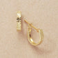 18K/10K Flower Cut Hoop Earrings (Yellow Gold) - Product Image