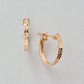 [WEB Exclusive] 18K/10K Flower Cut Slender Hoop Earrings (Rose Gold) - Product Image