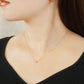 10K Twin Diamond Necklace [Red] (Rose Gold) - Model Image