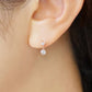 10K 2-Stone Swinging Earrings (Rose Gold) - Model Image