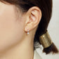 10K 2-Stone Swinging Earrings (White Gold) - Model Image