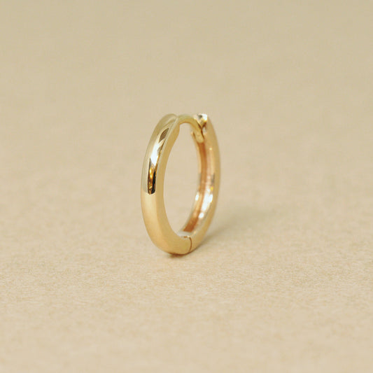 [Solo Earring] 14K/10K Huggie Hoop Single Earrings (Yellow Gold) - Product Image