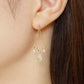 Gold Filled Emerald Earrings - Model Image