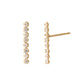 10K Vertical Line Stud Earrings (Yellow Gold) - Product Image