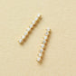 10K Vertical Line Stud Earrings (Yellow Gold) - Product Image