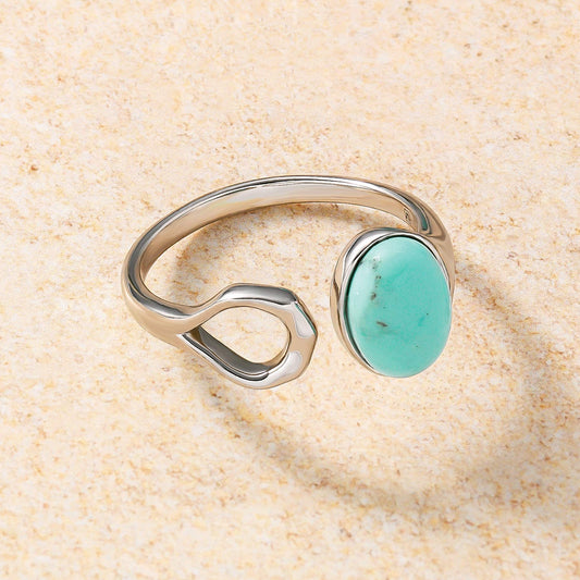 925 Sterling Silver Turquoise Ring - Product Image