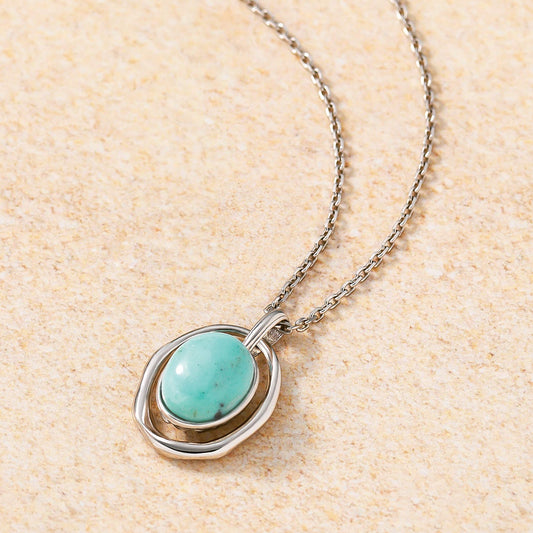 925 Sterling Silver Turquoise 3Way Necklace - Product Image