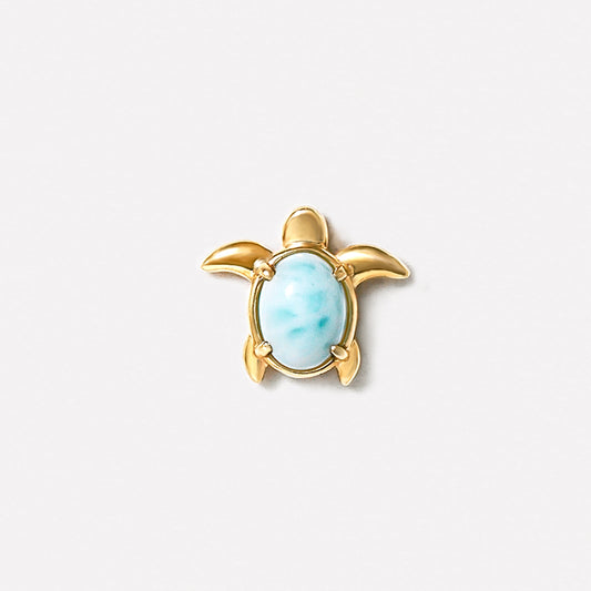 [Solo Earring] 18K/10K Sea Turtle Single Earring (Yellow Gold) - Product Image