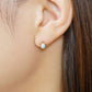 [Solo Earring] 18K/10K Sea Turtle Single Earring (Yellow Gold) - Model Image