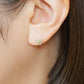 [Solo Earring] 18K/10K Plumeria Single Earring (Yellow Gold) - Model Image