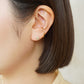 [Solo Earring] 18K/10K Plumeria Single Earring (Yellow Gold) - Model Image