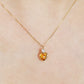 10K Citrine Heart Love Necklace (Yellow Gold) - Model Image