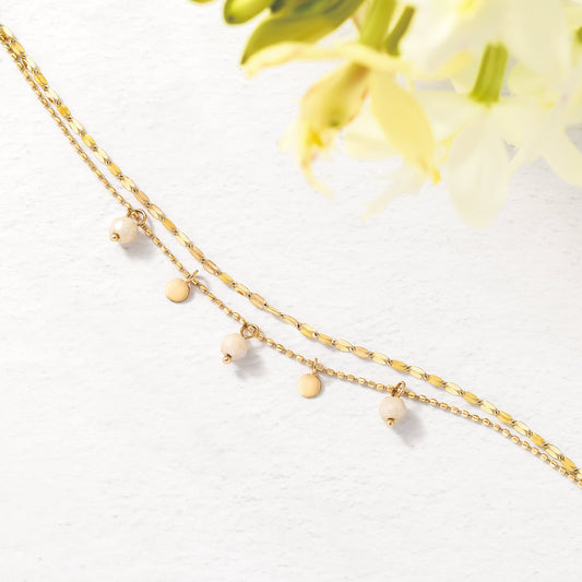 10K Yellow Gold Anklet & Bracelet [2WAY] - Product Image