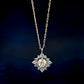 10K Moissanite Necklace [Birth of the Galaxy] (Yellow Gold) - Product Image