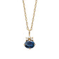 10K Sapphire Oval Necklace (Yellow Gold) - Product Image