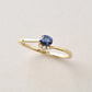 10K Sapphire Oval Ring (Yellow Gold) - Product Image