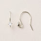 [Palette] 10K Blue Moonstone Wire Base Earrings (White Gold) - Product Image