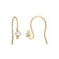 [Palette] 10K Blue Moonstone Wire Base Earrings (Yellow Gold) - Product Image