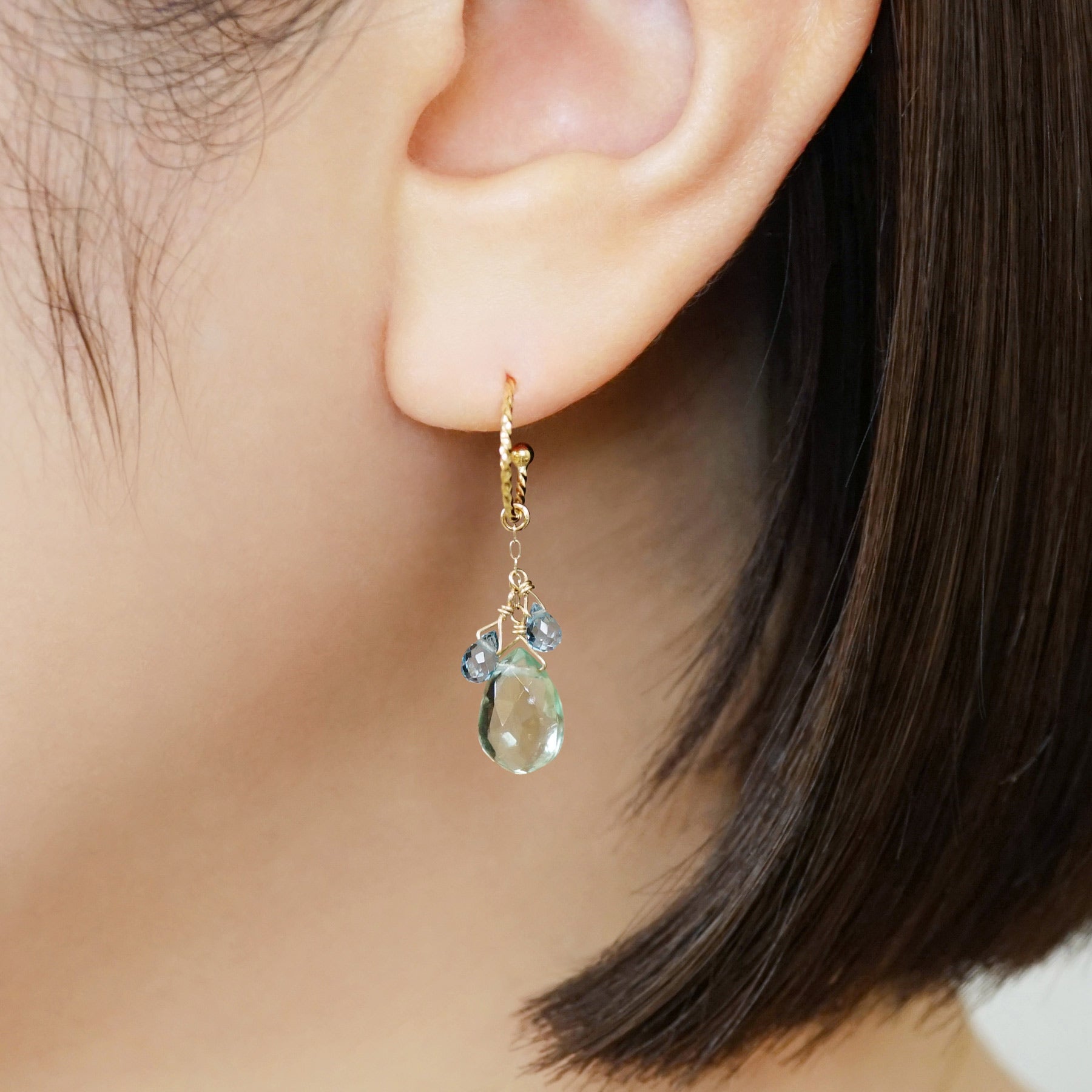 [Palette] 10K Fluorite Charms (Yellow Gold) - Model Image