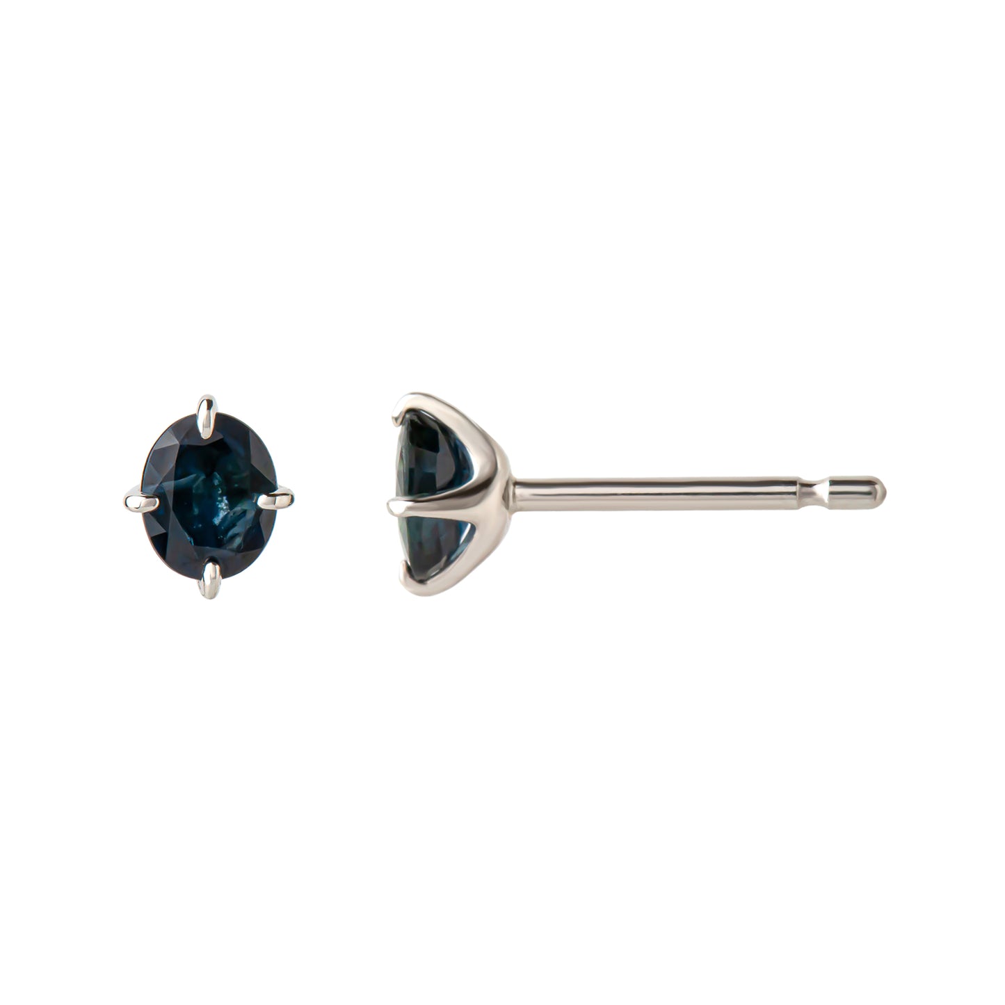 [Limited Quantity] [Second Earrings] Platinum Blue Sapphire Earrings - Product Image