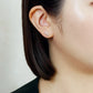 [Airy Clip-On Earrings] 10K Freshwater Pearl Twist Earrings (Yellow Gold) - Model Image