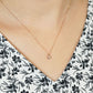 [WEB Exclusive] 10K Diamond Dew Drop Petit Necklace (Rose Gold) - Model Image