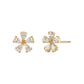 [WEB Exclusive] 10K Cubic Zirconia Flower Earrings (Yellow Gold) - Product Image