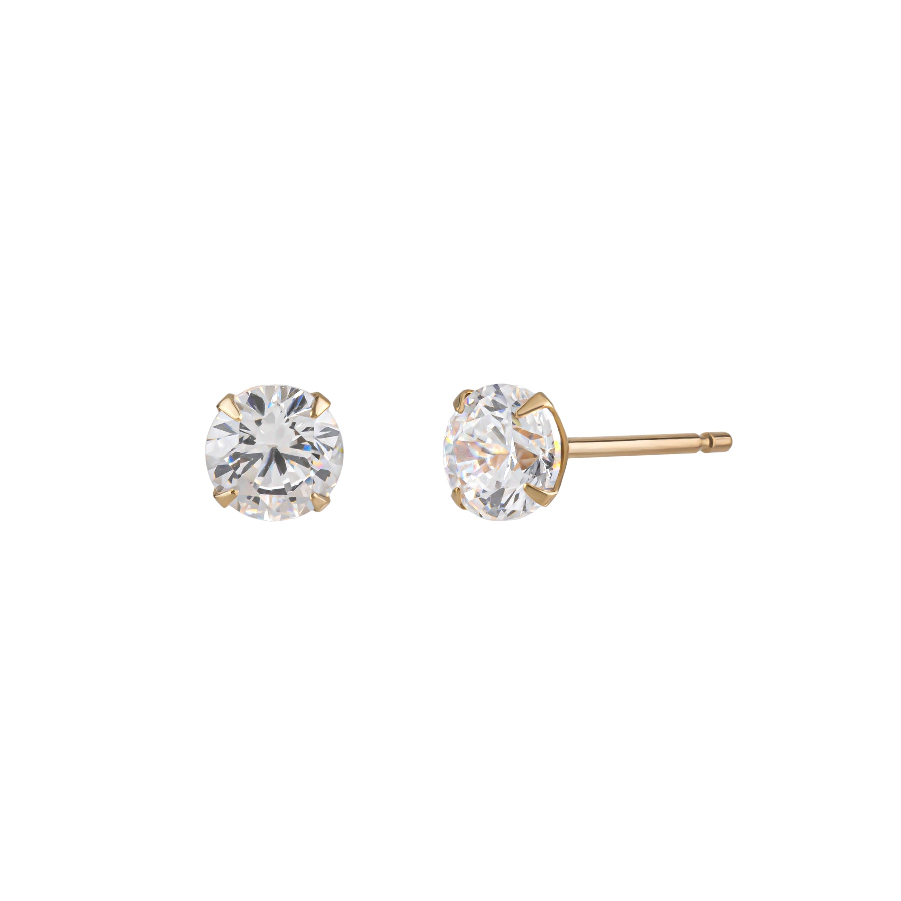 [WEB Exclusive] 10K Simple Circle Earrings (Yellow Gold) - Product Image