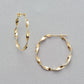 18K/10K Twisted Ribbon Hoop Earrings (Yellow Gold) - Product Image